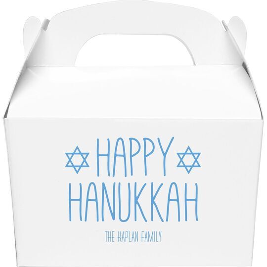 Hanukkah Jewish Stars Gable Favor Boxes